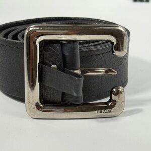 Prada Saffiano Leather belt size 30-32”
